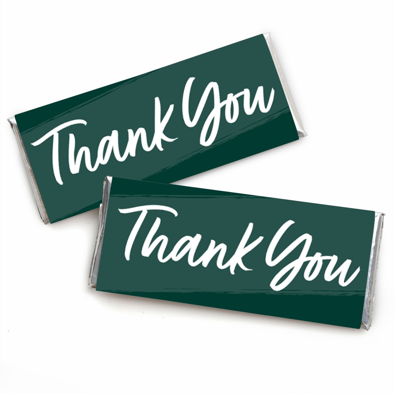 Big Dot of Happiness Emerald Elegantly Simple - Candy Bar Wrapper Guest Party Favors - Set of 24